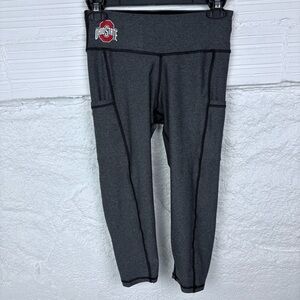 NWT BEND Ohio state university Gray Athletic cellphone pocket stretch capris XS